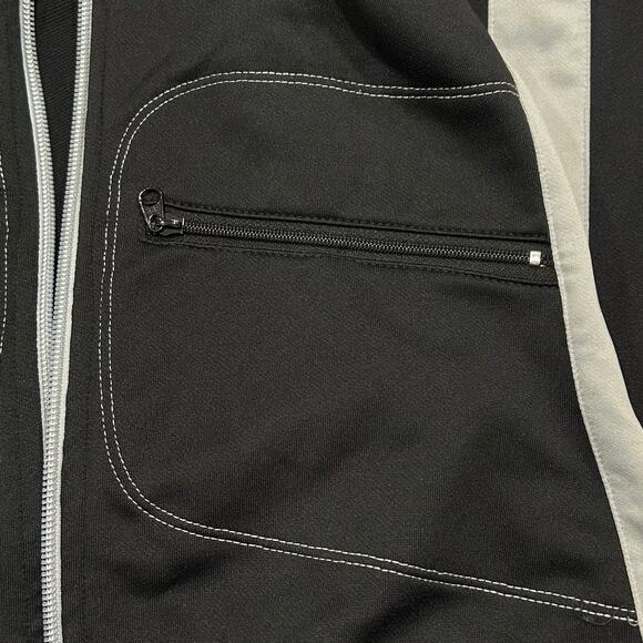 Alo Yoga Cool fit Long Sleeve Full Zip Jacket Women’s Size Medium Black & Gray - Picture 6 of 13